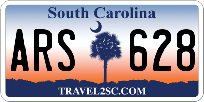 SC license plate ARS628