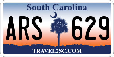SC license plate ARS629