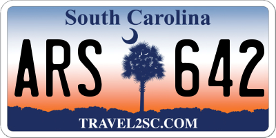 SC license plate ARS642
