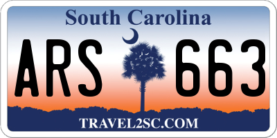 SC license plate ARS663