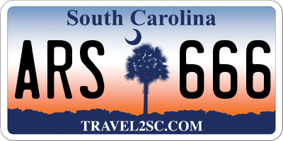 SC license plate ARS666