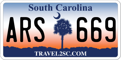 SC license plate ARS669