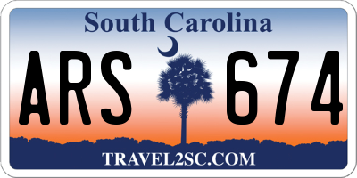 SC license plate ARS674