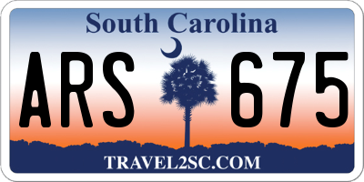 SC license plate ARS675