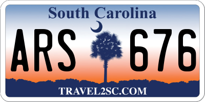 SC license plate ARS676