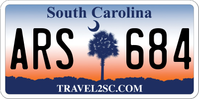 SC license plate ARS684