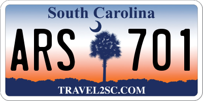 SC license plate ARS701