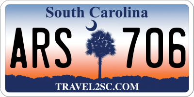 SC license plate ARS706