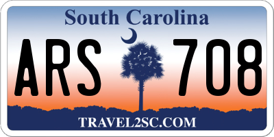 SC license plate ARS708