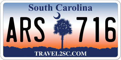 SC license plate ARS716
