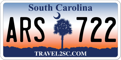 SC license plate ARS722