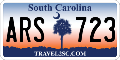 SC license plate ARS723