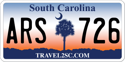 SC license plate ARS726