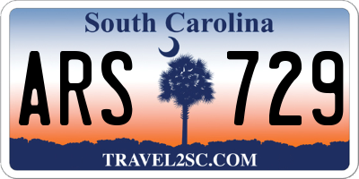 SC license plate ARS729