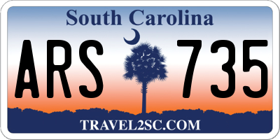 SC license plate ARS735