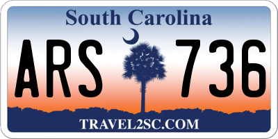 SC license plate ARS736