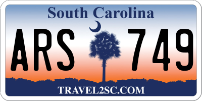 SC license plate ARS749