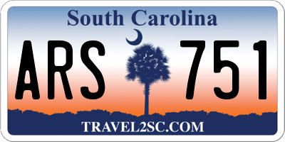 SC license plate ARS751
