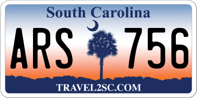 SC license plate ARS756