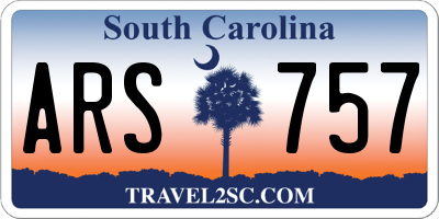 SC license plate ARS757