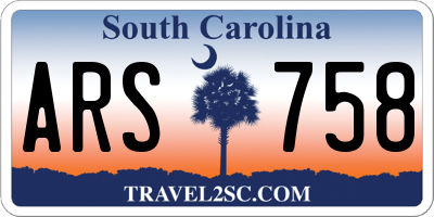 SC license plate ARS758