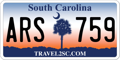 SC license plate ARS759