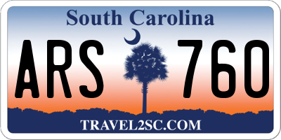 SC license plate ARS760