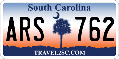 SC license plate ARS762