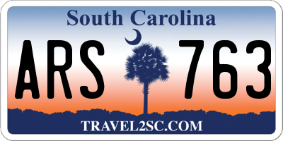 SC license plate ARS763