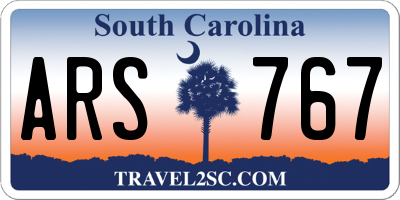 SC license plate ARS767