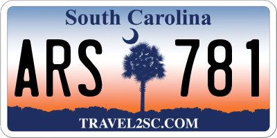 SC license plate ARS781