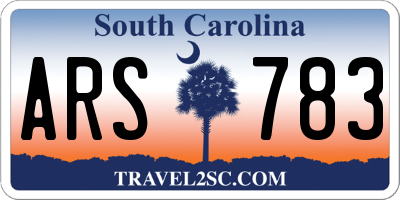 SC license plate ARS783