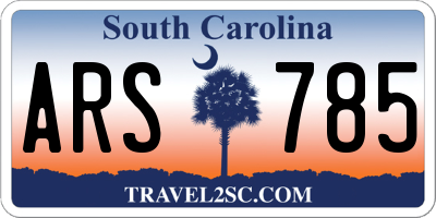 SC license plate ARS785