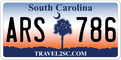 SC license plate ARS786