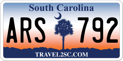 SC license plate ARS792