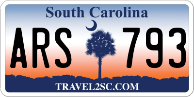 SC license plate ARS793