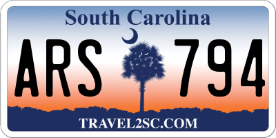 SC license plate ARS794