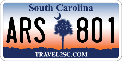 SC license plate ARS801
