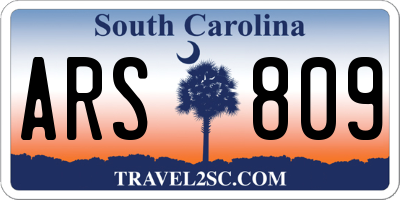 SC license plate ARS809