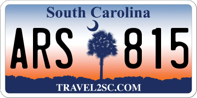 SC license plate ARS815