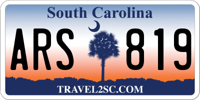 SC license plate ARS819