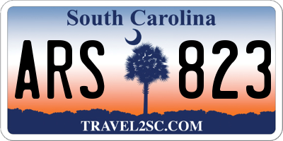SC license plate ARS823