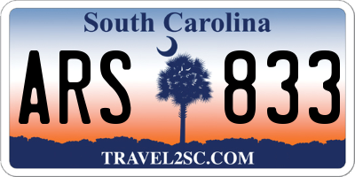 SC license plate ARS833