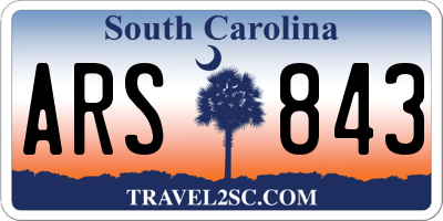 SC license plate ARS843