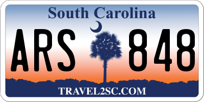 SC license plate ARS848
