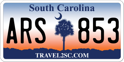 SC license plate ARS853