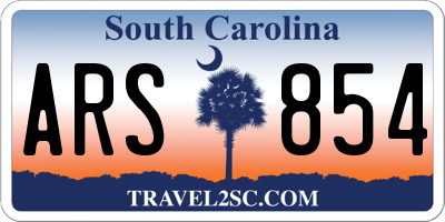 SC license plate ARS854