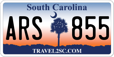 SC license plate ARS855