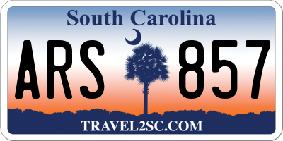 SC license plate ARS857