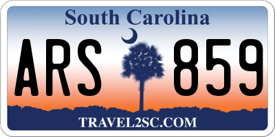 SC license plate ARS859